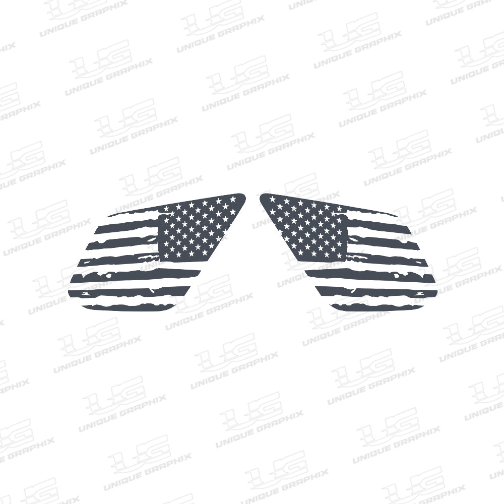 Rear Window Graphic Decal Flag Distressed for Toyota 4Runner 2010-2024