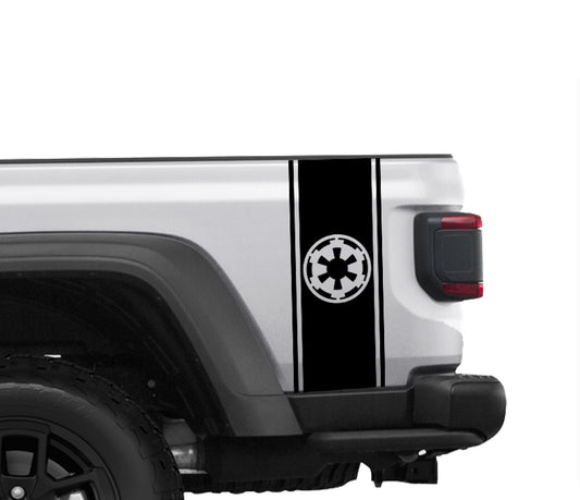 Bedside decal with Stripes Sith Empire 1 Pair for Jeep Gladiator image 0