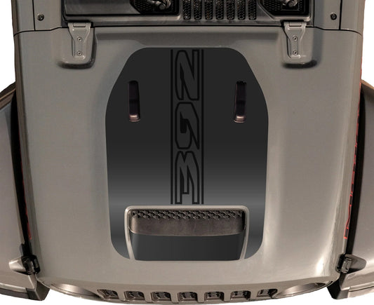 Hood Blackout Decal fits Jeep Wrangler Gladiator JL JT 2018-2025 Mojave 392 style Hood