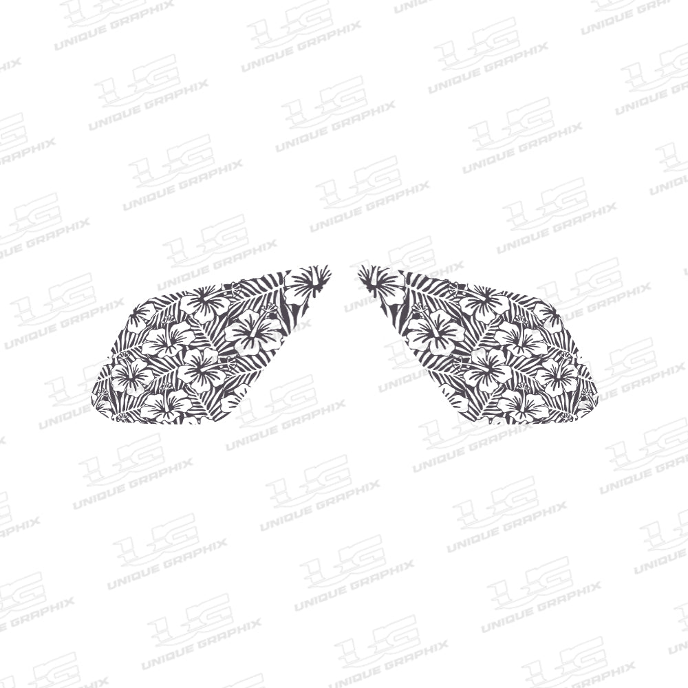 Rear Window Graphic Decal Hibiscus Flower for Toyota 4Runner 2010-2024