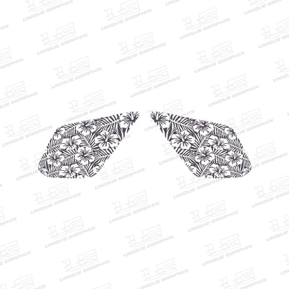 Rear Window Graphic Decal Hibiscus Flower for Toyota 4Runner 2010-2024