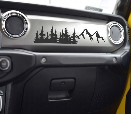 Dash Decal Mountain Scene fits any JL JT Gladiator or Wrangler Model image 0