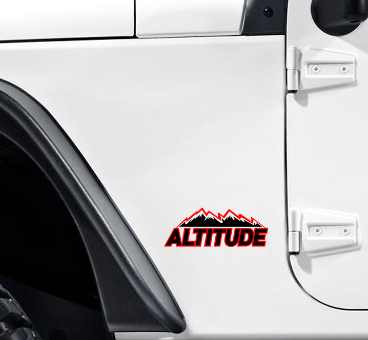 Altitude Fender Decals 2 color 1 pair Compatible with Jeep Wrangler JK