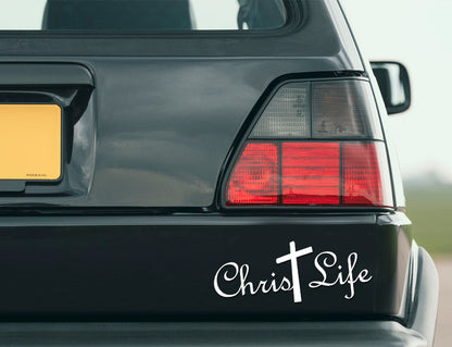Christ Life Christian Vinyl Decal car truck window sticker