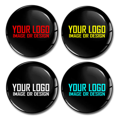 Custom Domed Badges High Quality 3D Gel Dome Decals Waterproof Flexible Resin wheel caps labels