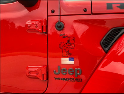Eugene the Jeep Cartoon Decal Compatible with Jeep Wrangler Car Truck Window Fender 6In