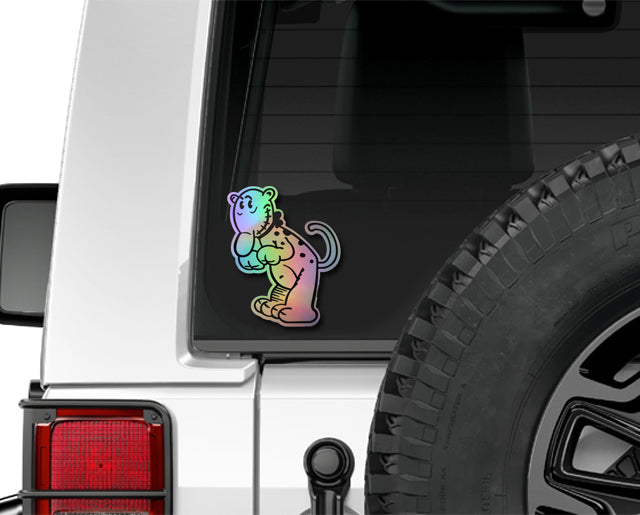 Holographic Eugene the Jeep Cartoon Decal Compatible with Jeep Wrangler Car Truck Window Fender 6In