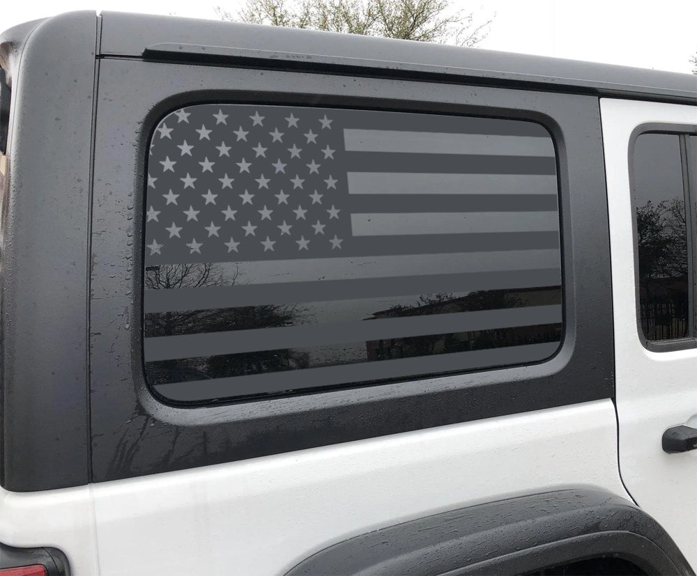 American Flag Window Graphic Decal for Jeep Wrangler JL 2018-2025