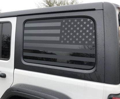 American Flag Window Graphic Decal for Jeep Wrangler JL 2018-2025