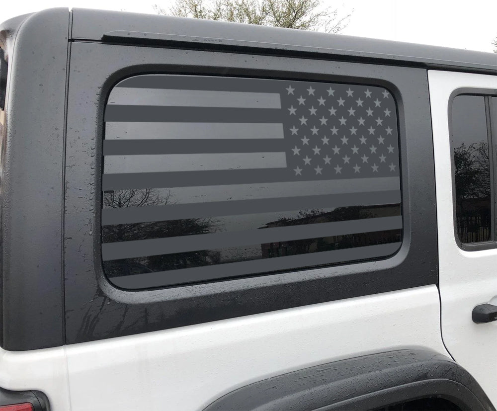 American Flag Window Graphic Decal for Jeep Wrangler JL 2018-2025