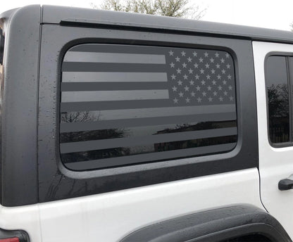 American Flag Window Graphic Decal for Jeep Wrangler JL 2018-2025