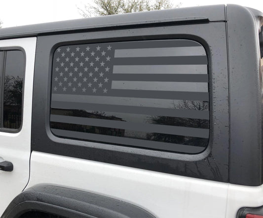 American Flag Window Graphic Decal for Jeep Wrangler JL 2018-2025