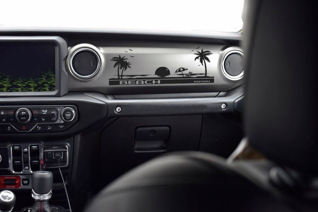 Dashboard Beach Edition fits any JL JT Gladiator or Wrangler Model Dashboard Customizable