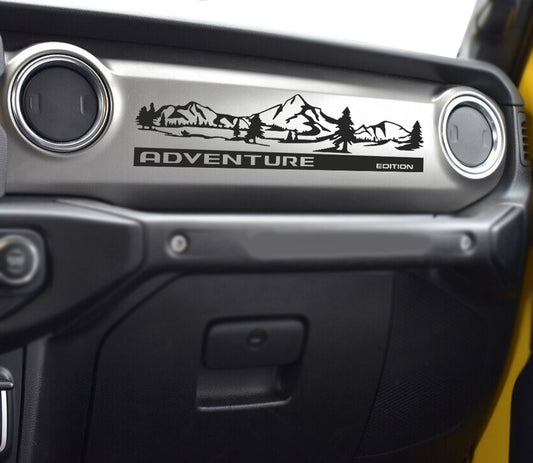 Dash Decal Adventure Edition fits any JL JT Gladiator or Wrangler Model 2018-2025