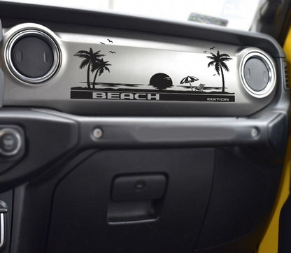 Dashboard Beach Edition fits any JL JT Gladiator or Wrangler Model Dashboard Customizable