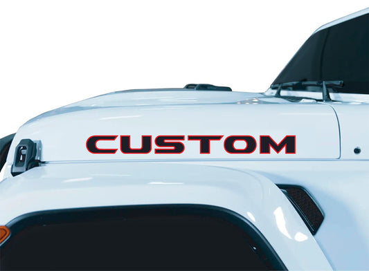 Jeep Name Hood Decal OEM Styles Fits all Jeep Wranglers 25in