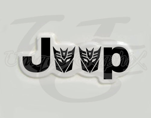 Custom Decepticon Skull Fender Side Decal compatible with 1997 TJ Jeep Wrangler 1 pair