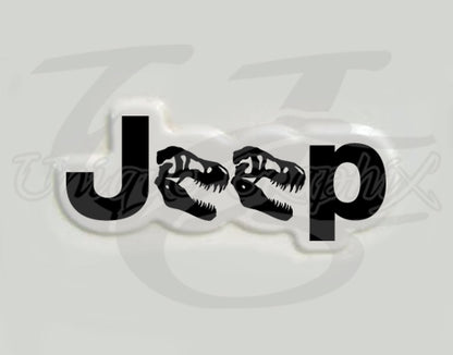 Custom T-rex Dinosaur Skull Fender Side Decal compatible with 1997 -2006 TJ Jeep Wrangler 1 pair