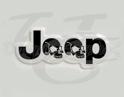 Custom Skull Fender Side Decal compatible with 1997 -2006 TJ Jeep Wrangler 1 pair