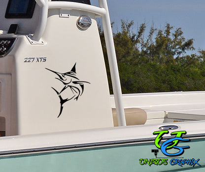 Marlin Fishing Decal Sticker Custom Outdoor Vinyl Decal Sticker Car Truck Boat Windows Doors Walls