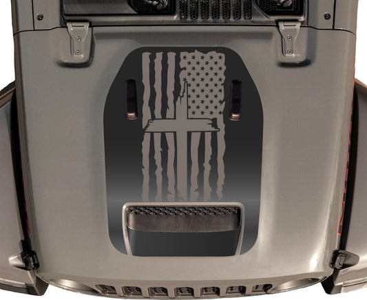 hood blackout decal for jeep