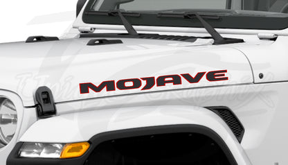 Mojave Hood Decals 2 color 1 pair 30in Compatible with 2018-2023 Jeep Wrangler JL