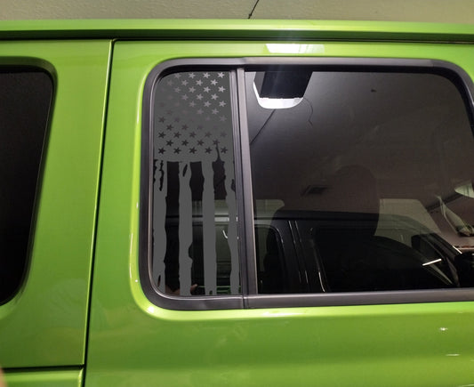 Flag window decal for jeep
