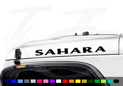Sahara Hood Decals 1 pair 22in Compatible with Jeep Wrangler TJ YJ JK