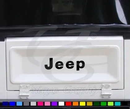 J e e p Tailgate Decal compatible with Jeep Wrangler YJ CJ 1 pair