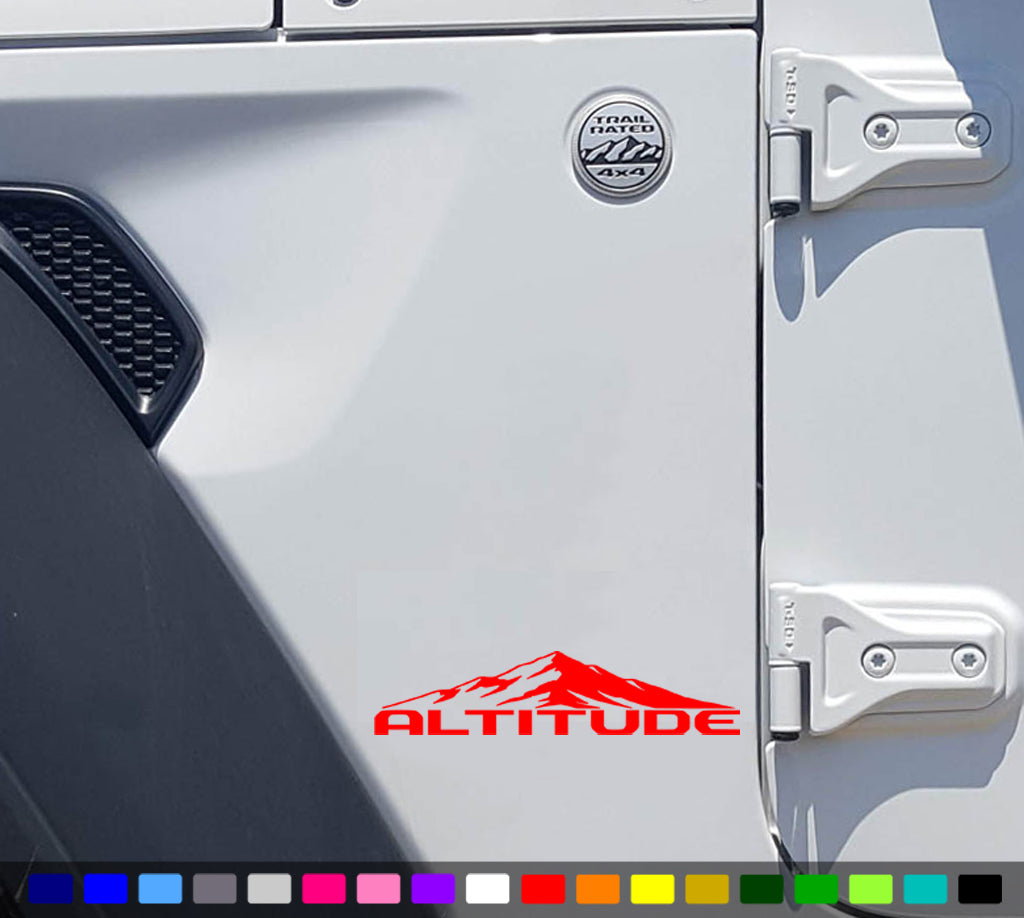 Altitude Fender Decals fits Wrangler and Gladiator 1 Pair image 2