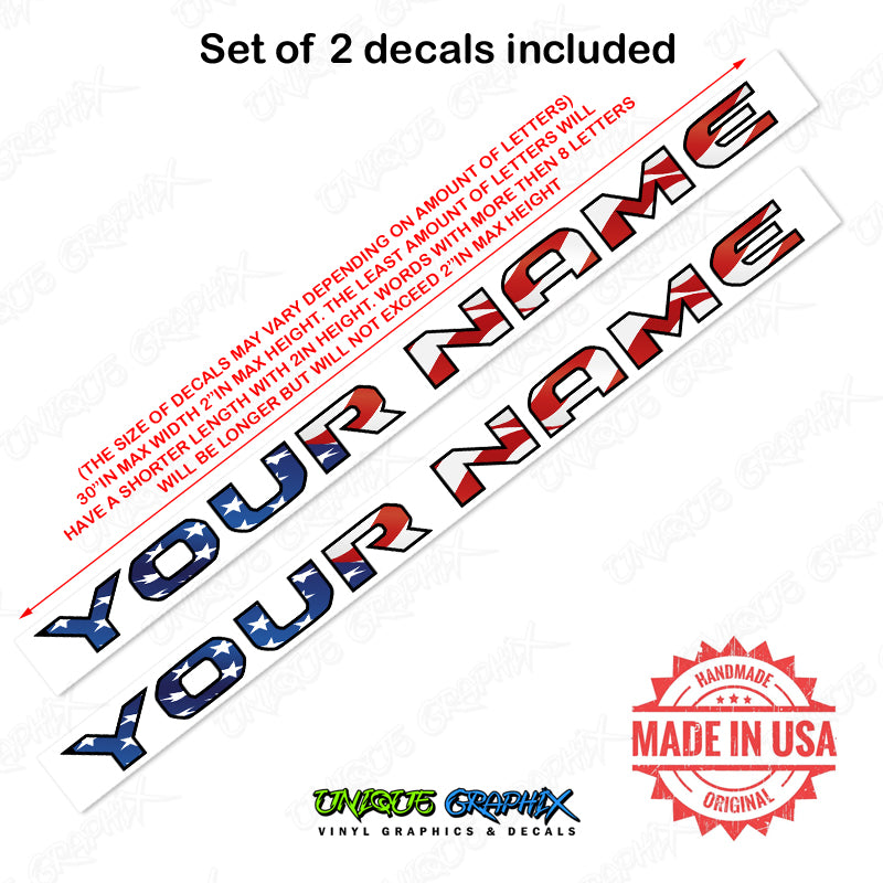 Custom JL Style American Flag Hood Decals 1 pair Compatible with 2018-2023 Jeep Wrangler