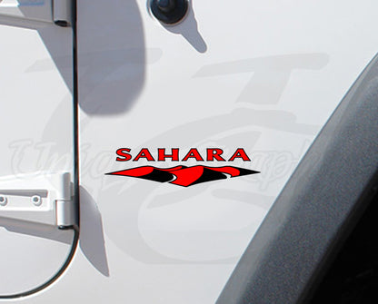 Sahara Fender Side Decal 2 color compatible with 1997 TJ Jeep Wrangler 1 pair