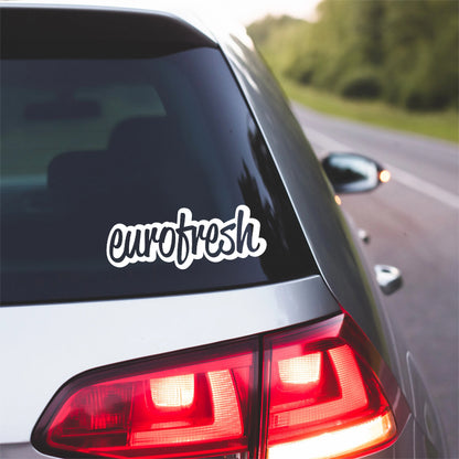 Vw Eurofresh Decal Retro Vinyl Decal for Vdub Enthusiasts compatible with Volkswagen Gti Golf Bug Bus Beetle