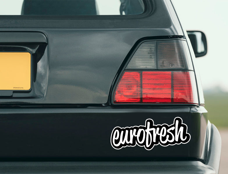 Vw Eurofresh Decal Retro Vinyl Decal for Vdub Enthusiasts compatible with Volkswagen Gti Golf Bug Bus Beetle