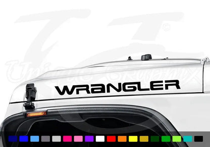 Wrangler Hood Decals 1 pair 22in Compatible with Jeep Wrangler TJ YJ JK